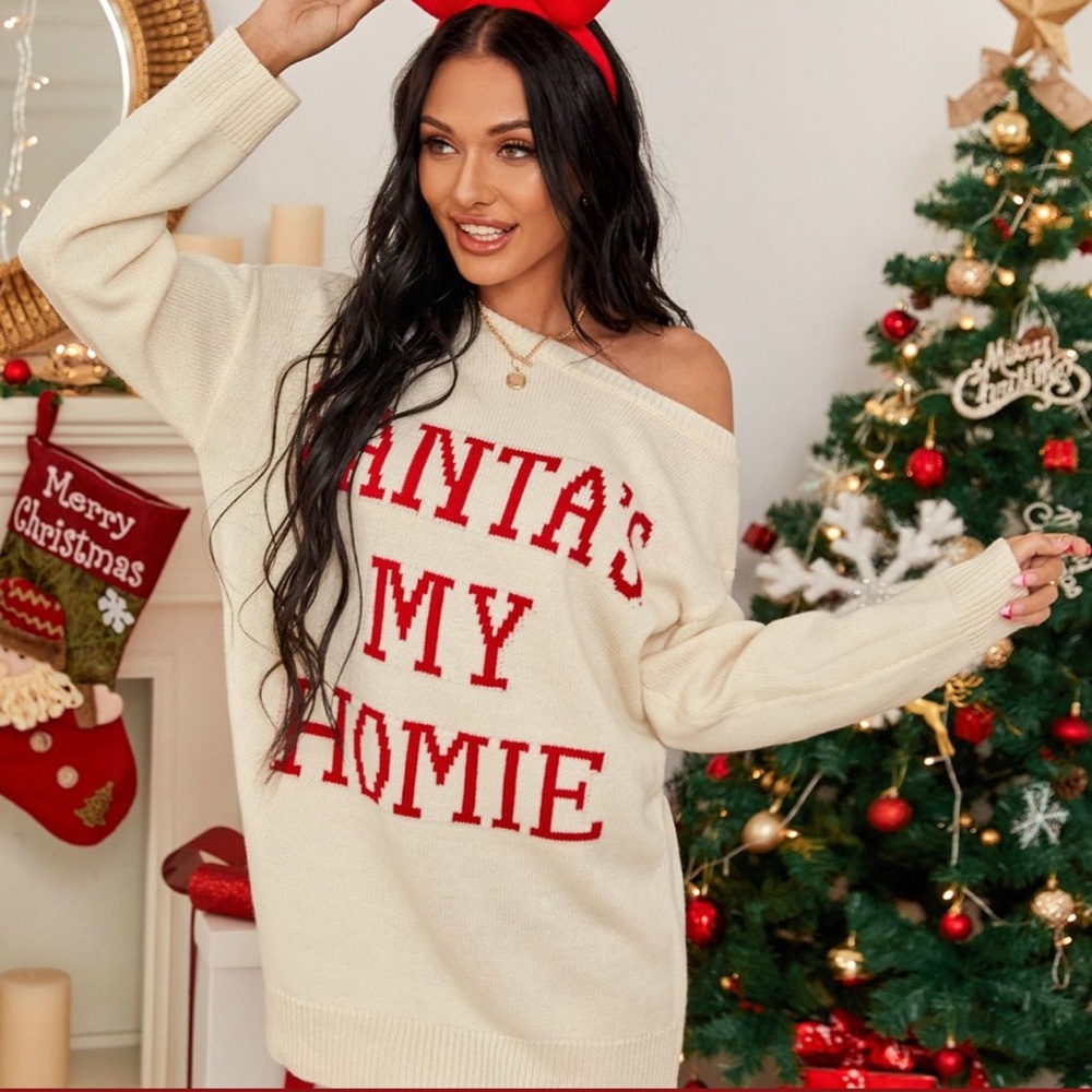 COPY - Santa’s my homie Christmas sweater! Perfect for that Christmas party!